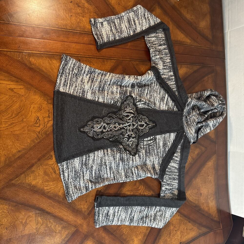 Harley Davidson Women XS‎ Embroidered Full-Zip Gray Hoodie Biker - Picture 9 of 16